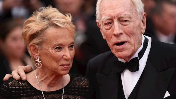 Catherine Brelet and her husband Max von Sydow